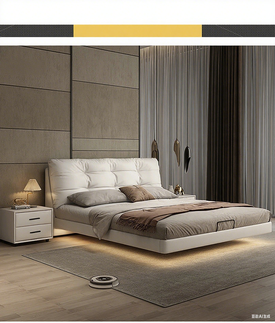 Eco-Genuine Leather Bed JUXL987