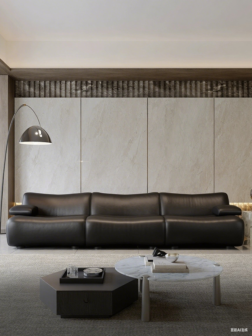 Leather Upholstered Sofa