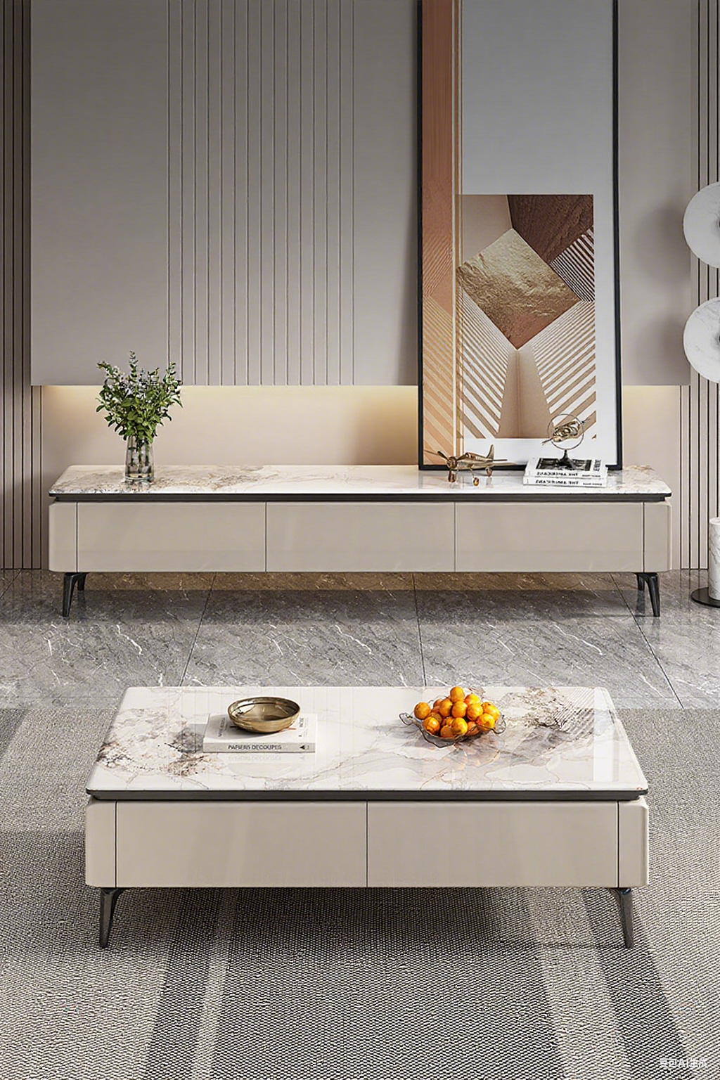 Sintered Stone TV StandCoffee Table