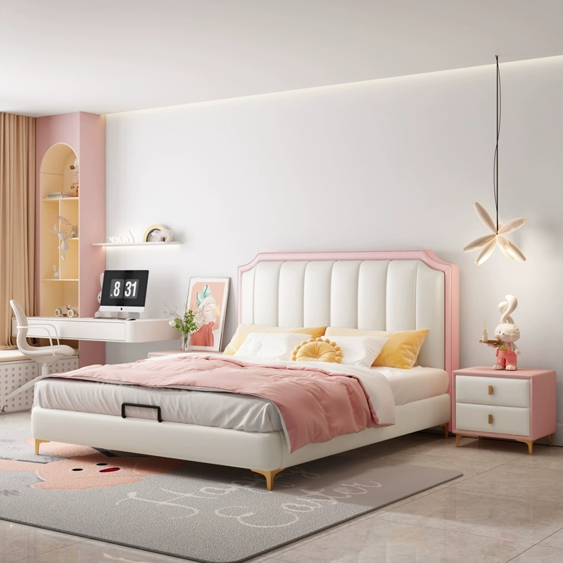 Faux Leather Kid's Bed JUXL801