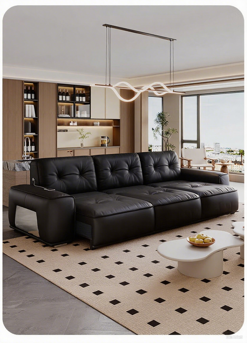 Feature Ecology Genuine Leather Sofa JUES008