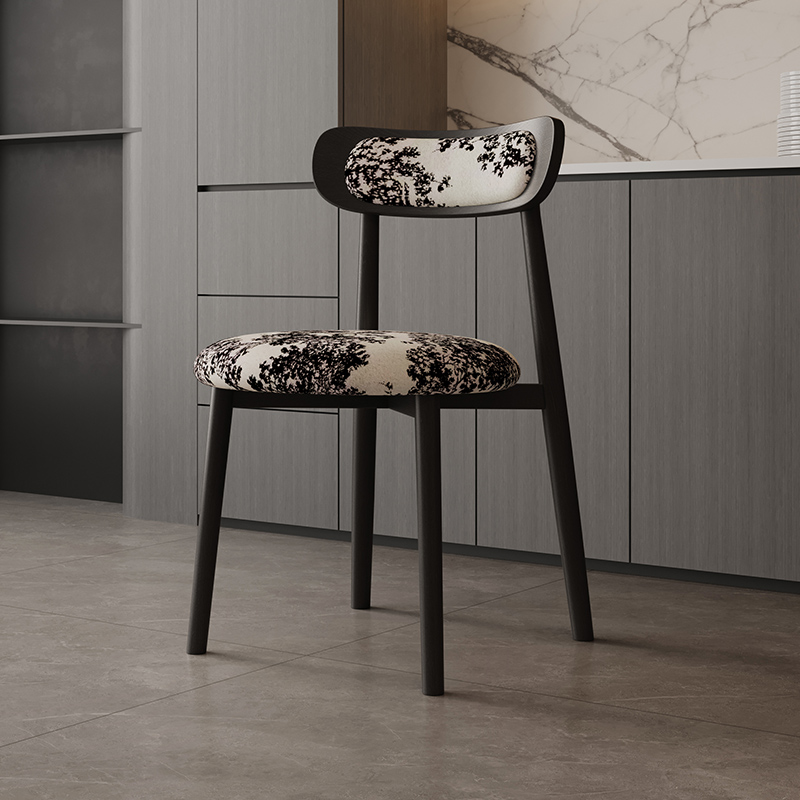 Art-Print Upholstered Dining Chair