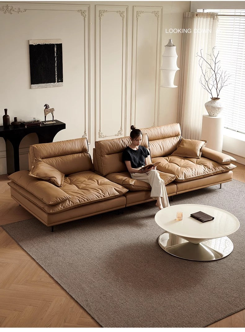 Top-Grain Leather Sofa JUSJ1044