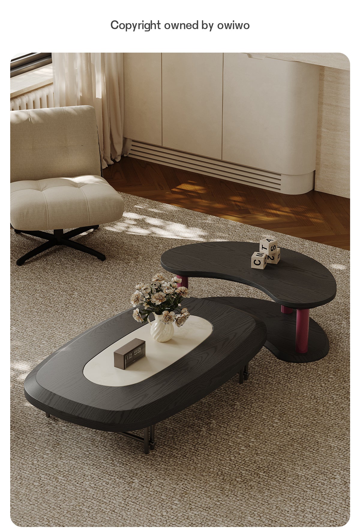 Kali Ice Jade Coffee TableCombination JUBY3028