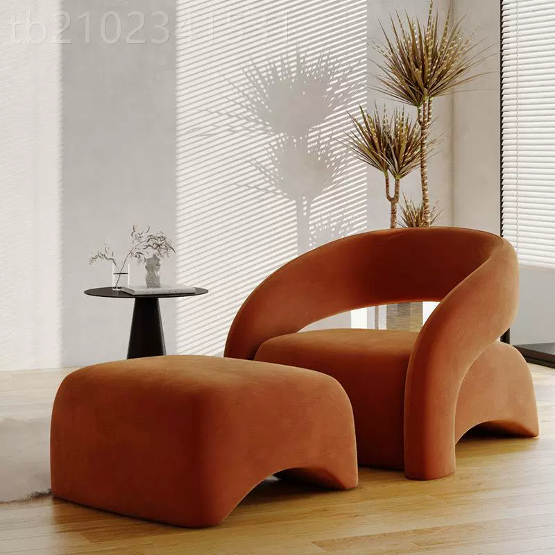 Living Room Single Sofas Leisure Chairs with Curved Balcony Sofa Set Living Room Furniture