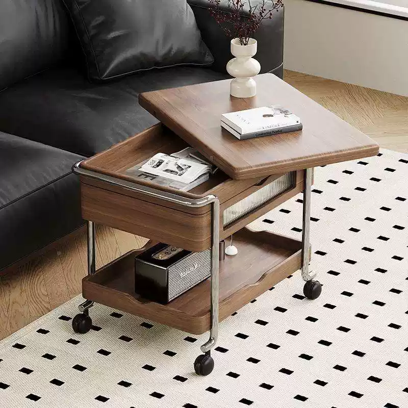 Walnut Flip-Top Side Table JUPYSM