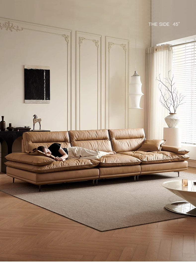 Top-Grain Leather Sofa JUSJ1044
