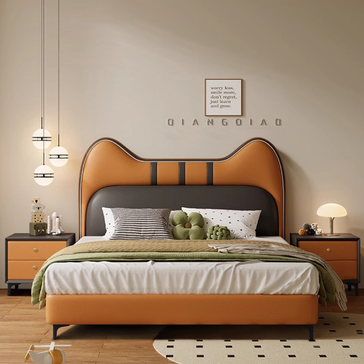 Faux Leather Kid's Bed JUXL103