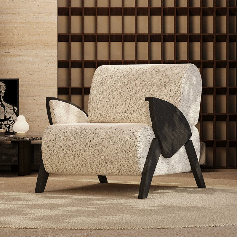 Modern Retro Antiqued Style Wooden Beetle Leisure Chair