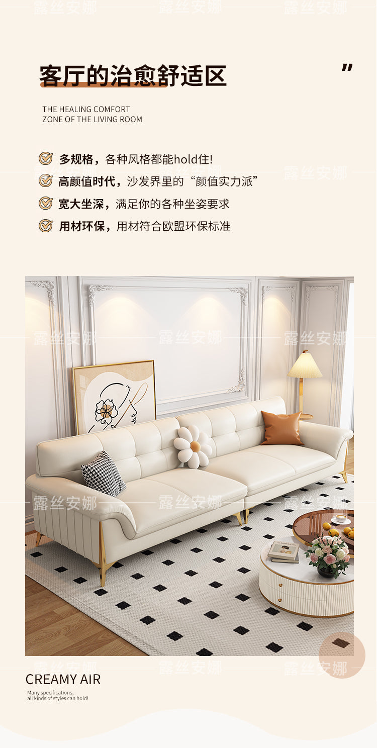 Top-Grain Leather Sofa JULX45