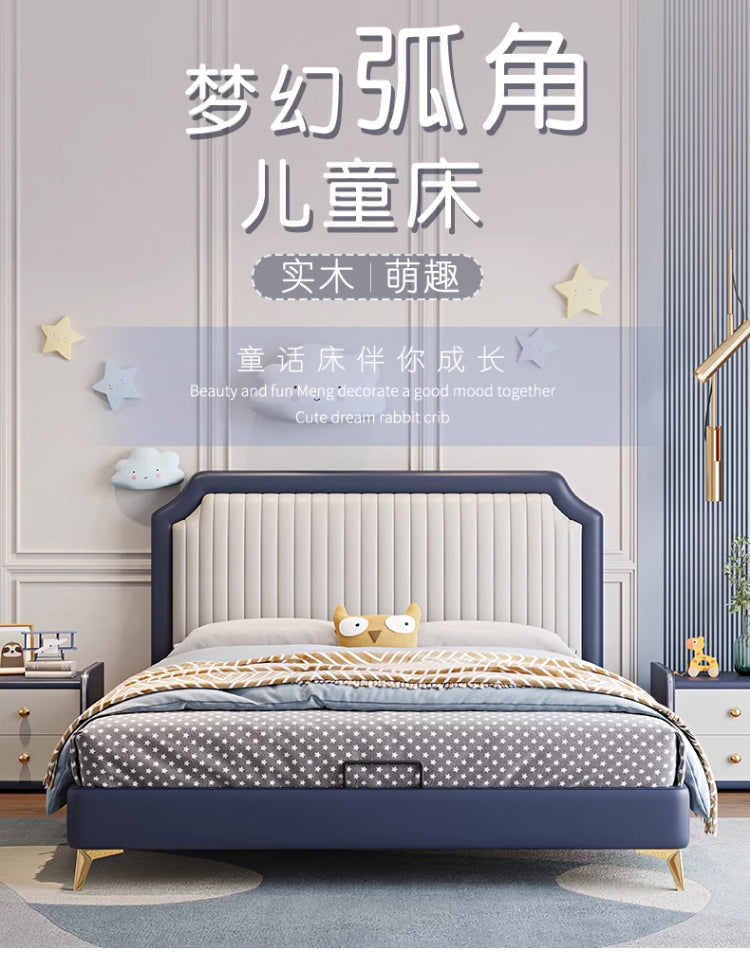Faux Leather Kid's Bed JUXL801