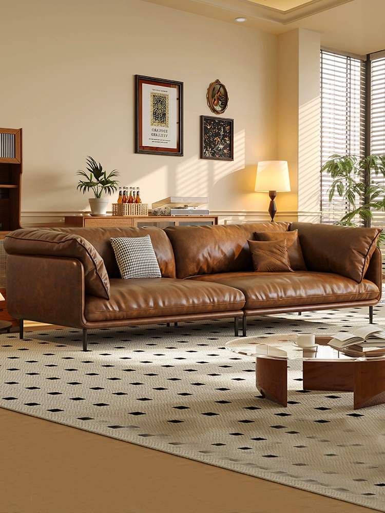 Top-Grain Leather Hug Sofa JUJLSJ
