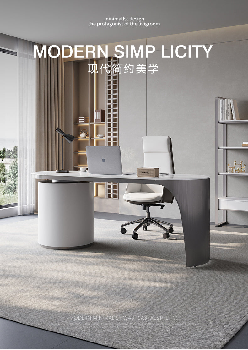 Luxury Stone Slab Executive Desk