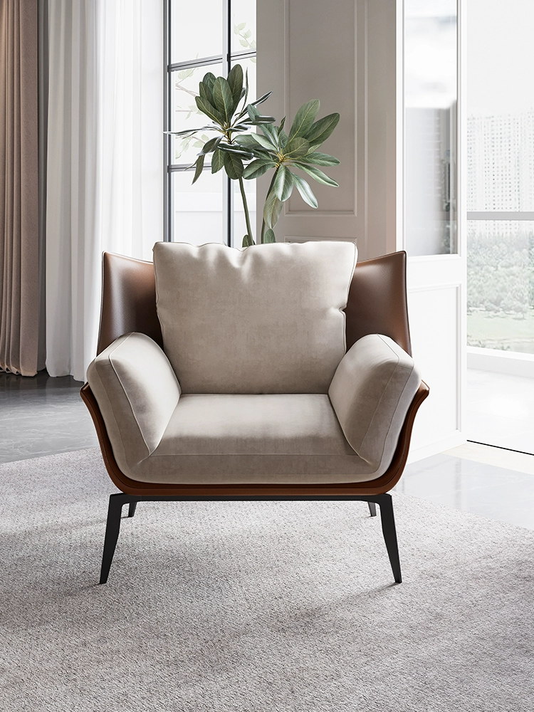 Modern Living Room Single Sofa Chair With a Two-tone Design