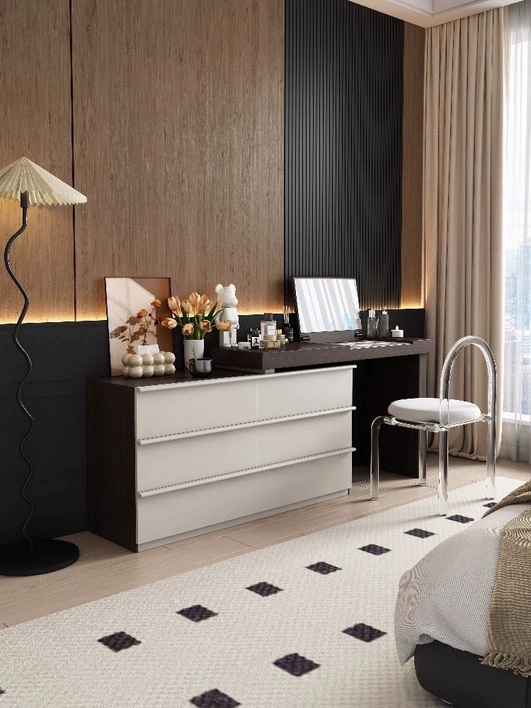Modern Wide Storage Vanity Table