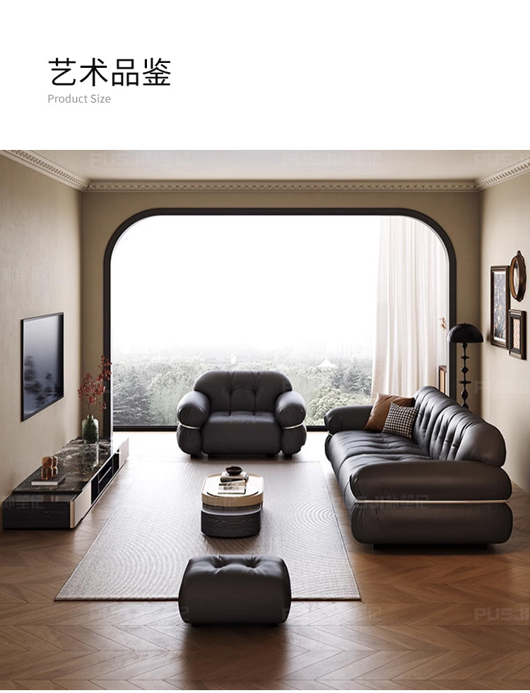 Top-Grain Leather Sofa JULX841