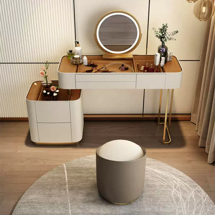 Glass-Top Vanity Table