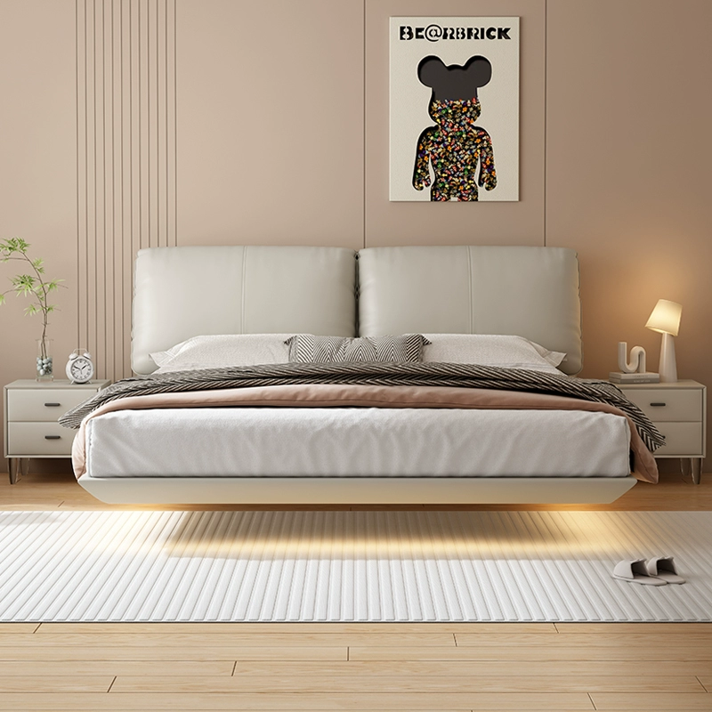 Top-Grain Leather Bed JUJM817