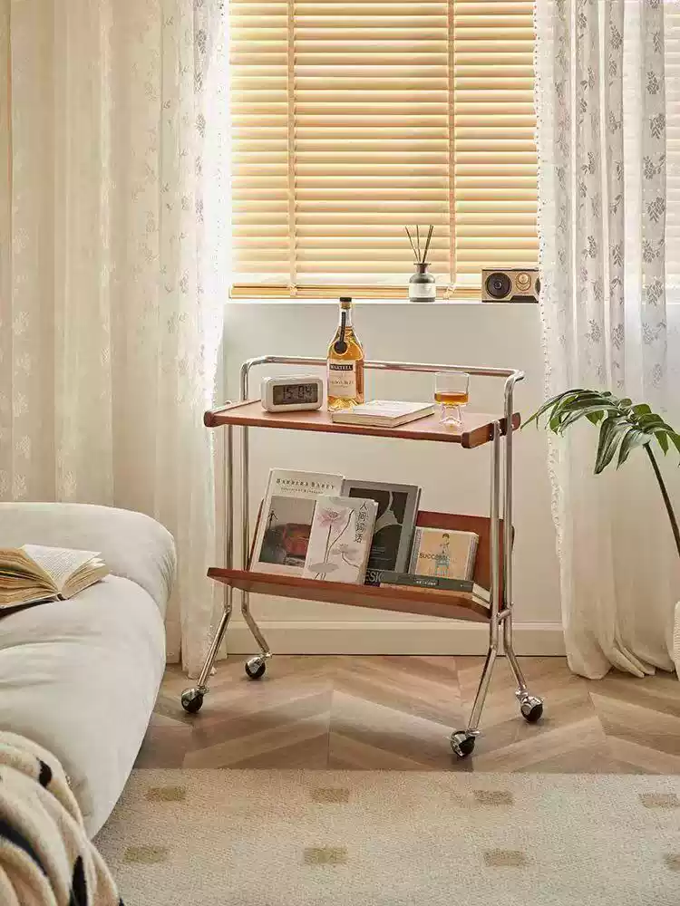 MDFWalnut veneer Side Table JUMX1023