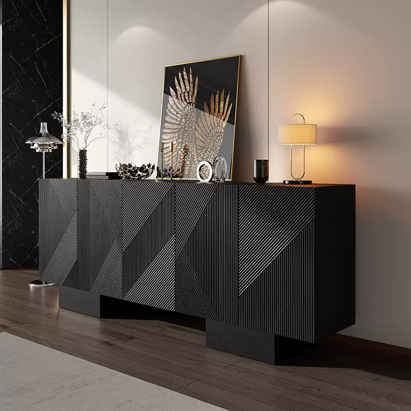 Architectural Wood Storage Sideboard