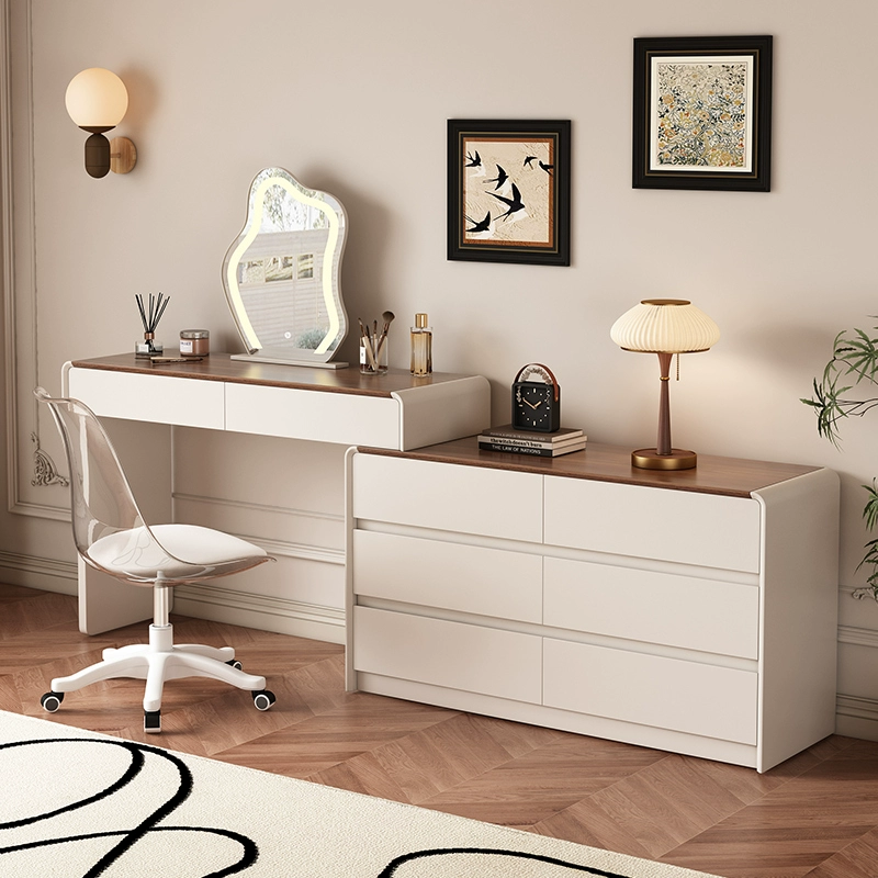 Minimalist White Solid-Wood Vanity Table