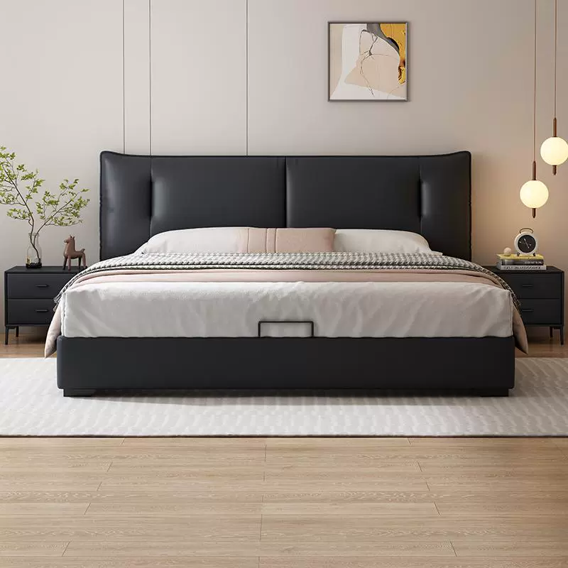 Top-Grain Leather Bed JUJM843