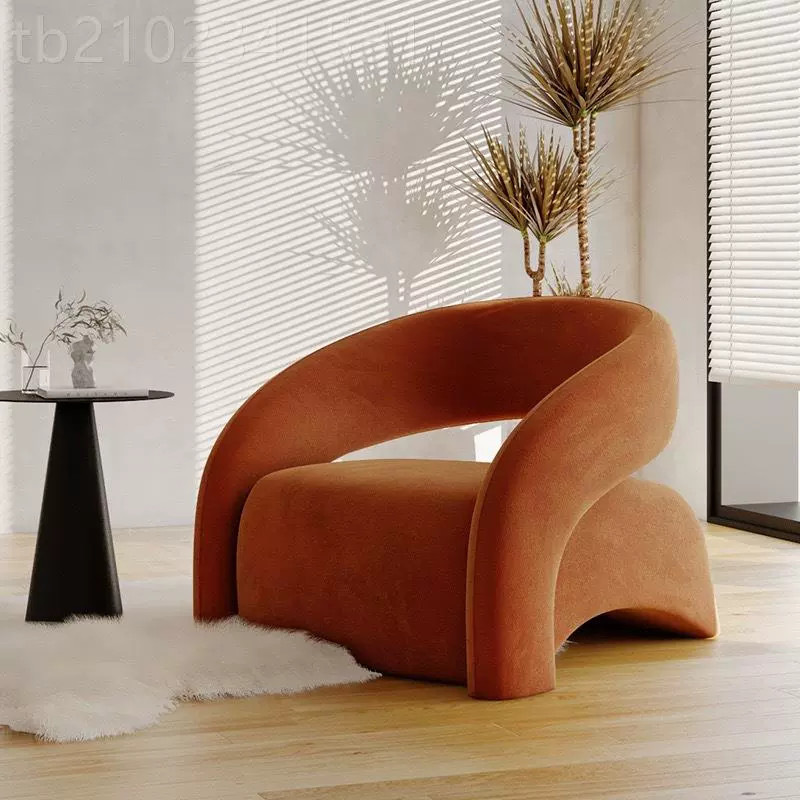 Living Room Single Sofas Leisure Chairs with Curved Balcony Sofa Set Living Room Furniture