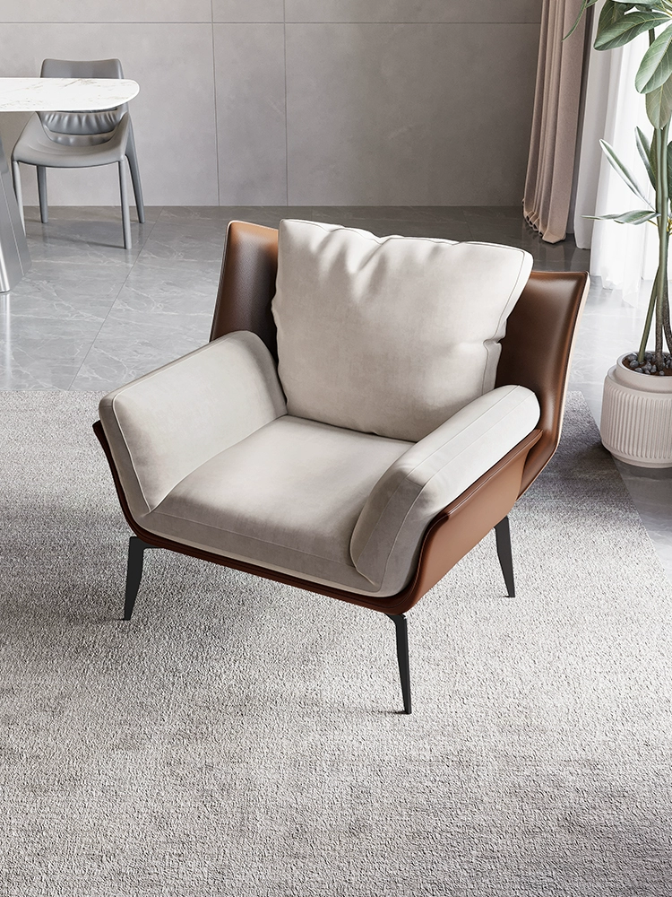 Modern Living Room Single Sofa Chair With a Two-tone Design
