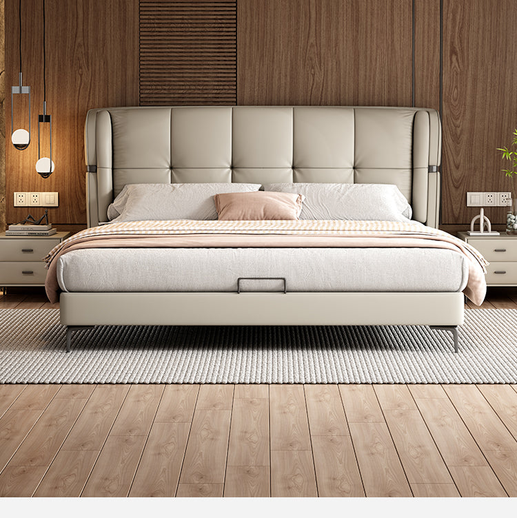 Top-Grain Leather Bed JUJM2400