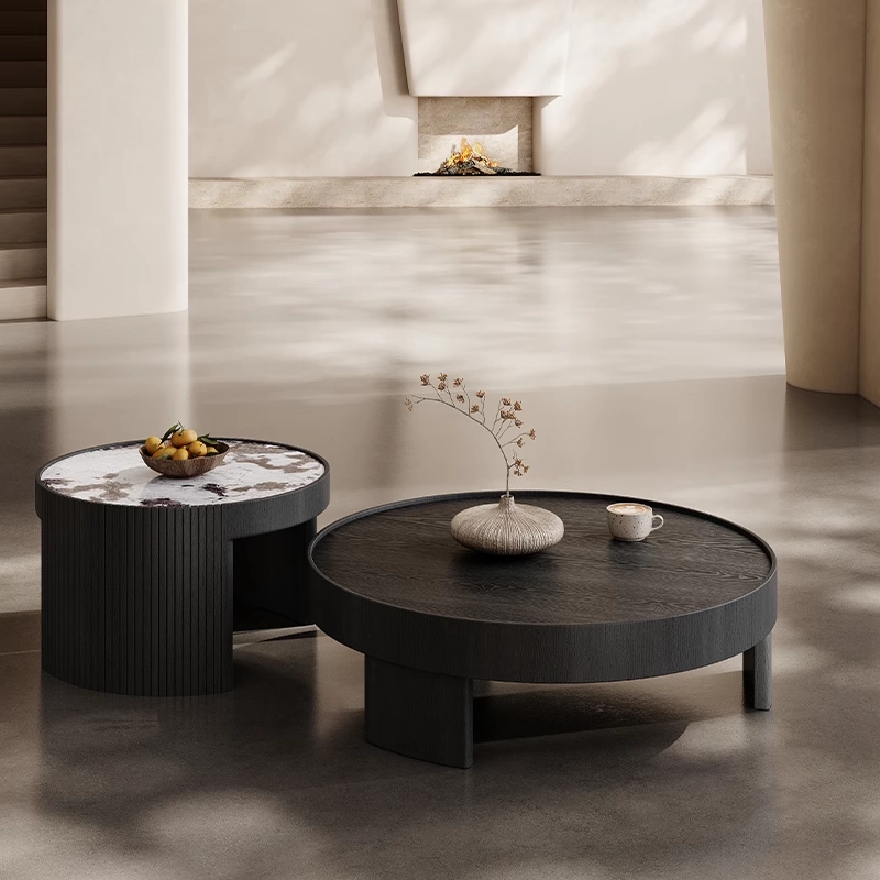 snow Mountain Orchid luxury stone Coffee TableCombination JUBY3026
