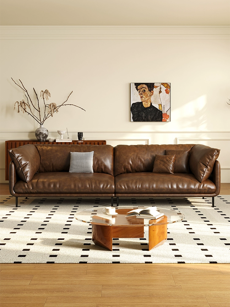 Top-Grain Leather Hug Sofa JUJLSJ