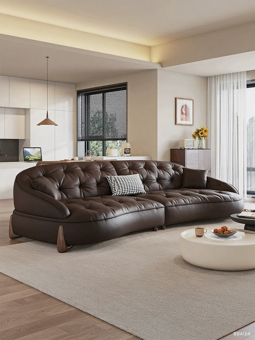 Genuine Leather Sofa JUXMQ990