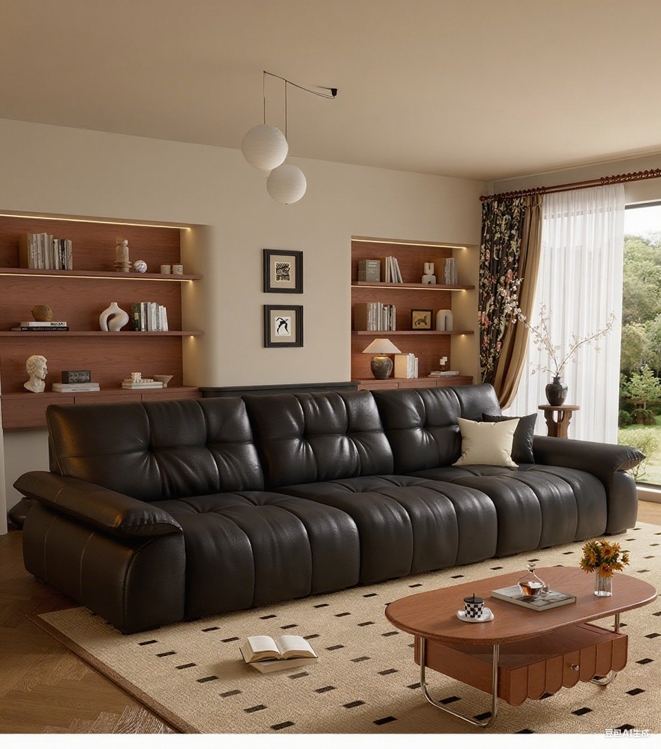 Top-Grain Leather Sofa JUJLSJ1054