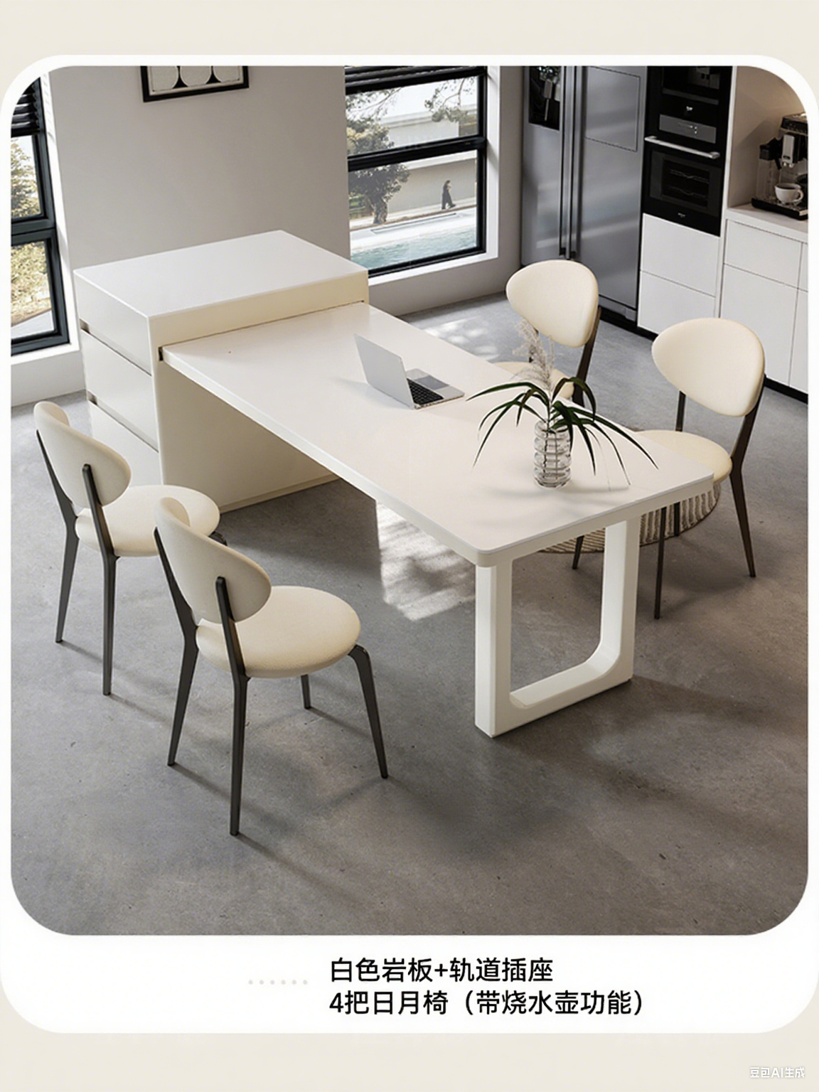 Moon white Island Table JUJCY96