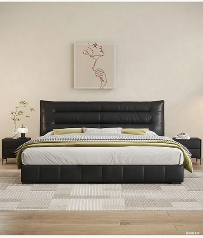 Top-Grain Leather Bed JUJM2072
