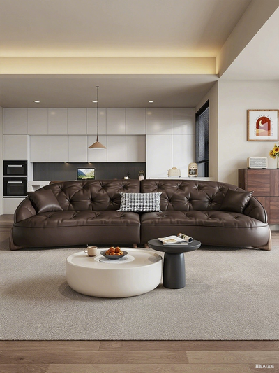 Genuine Leather Sofa JUXMQ990