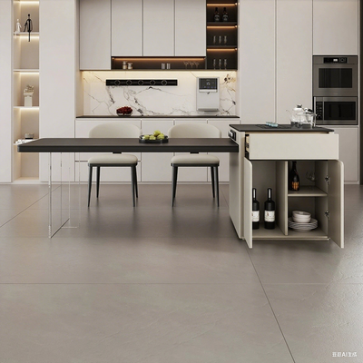 Solid Wood Black and White Island Counter JUTM052