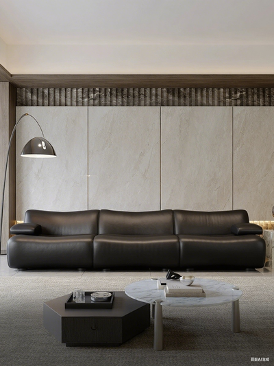Leather Upholstered Sofa