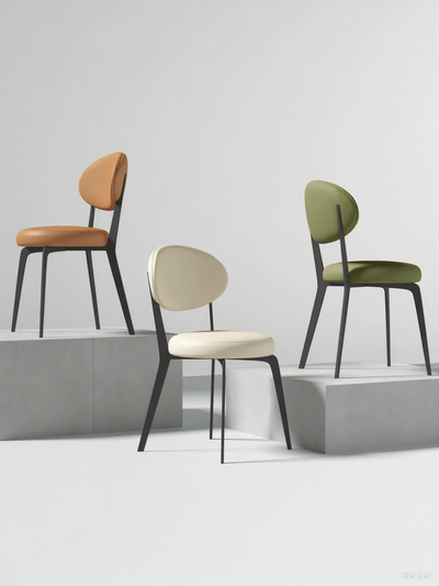 Slim Metal-Leg Dining Chair