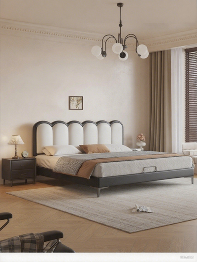Top-Grain Leather Bed JUJMSM888
