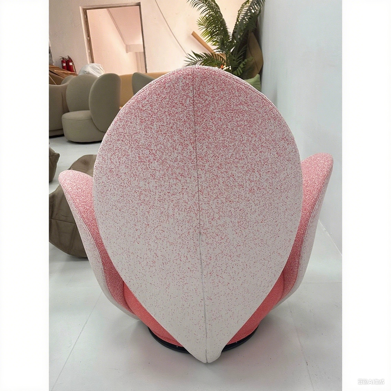 Pink Cream Wind Creative Rabbit Fabric Sofa