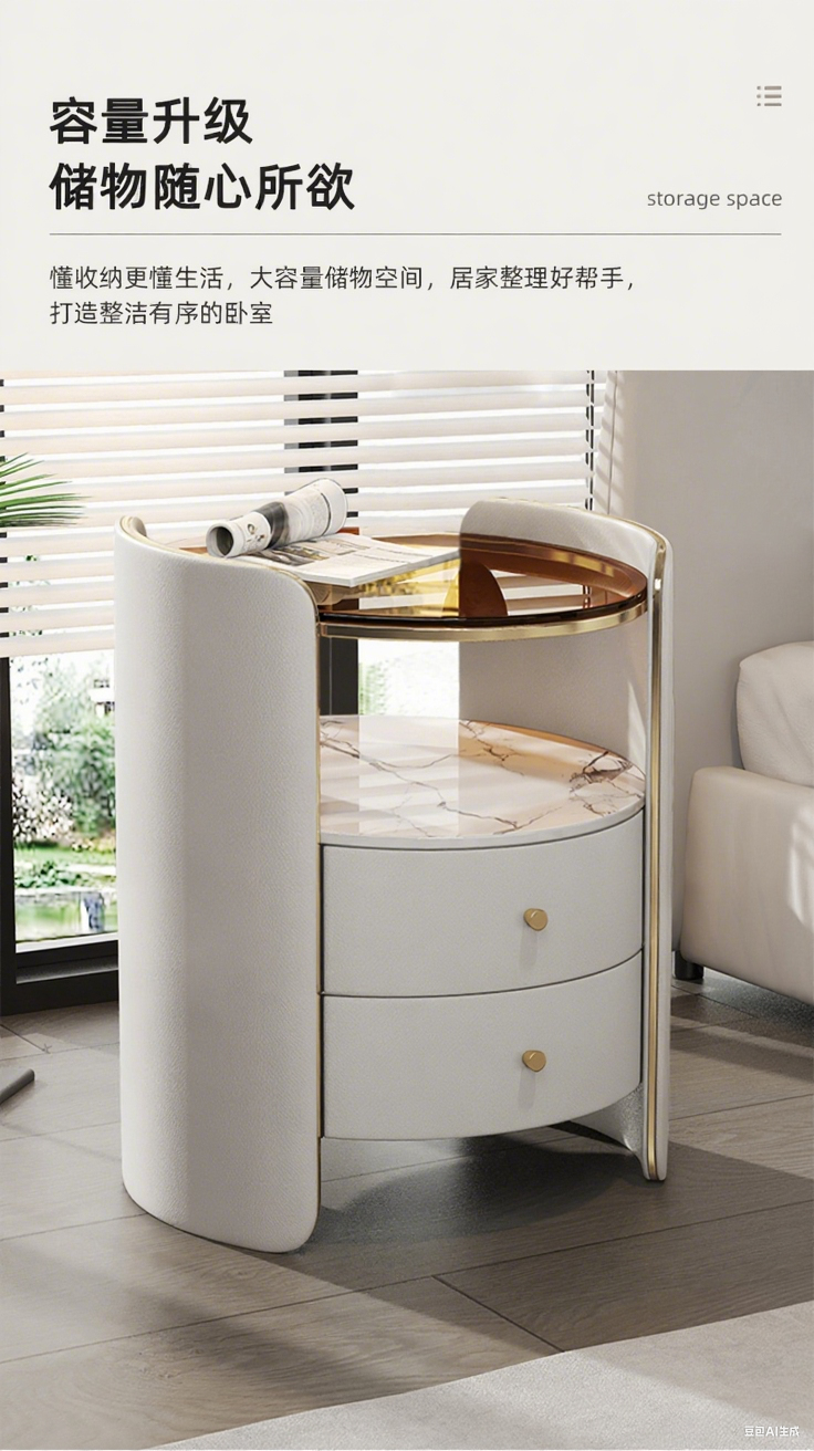 Cylindrical Bedside Table - JUYMA9602