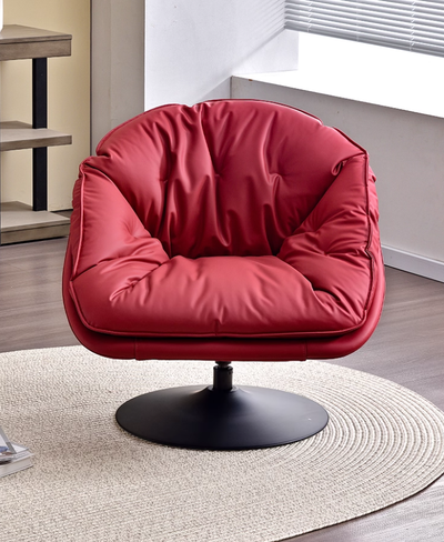 Red Swivel Accent Chair