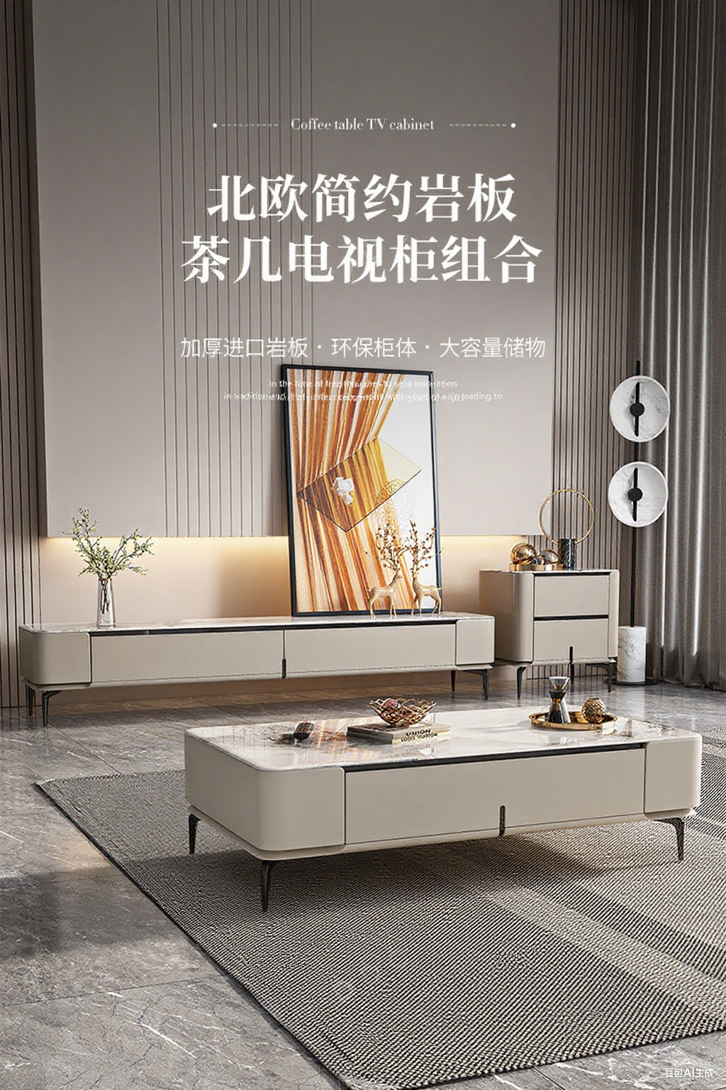 Sintered Stone TV StandCoffee Table
