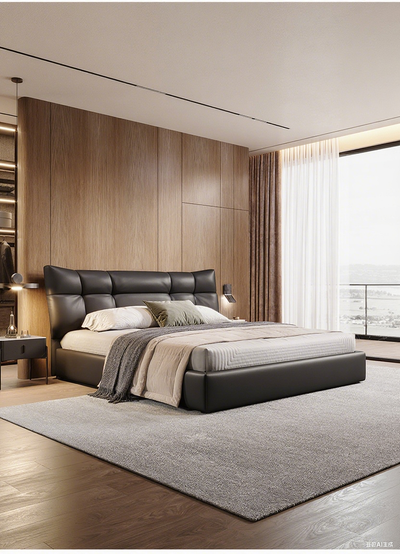 Top-Grain Leather Bed JUXL968