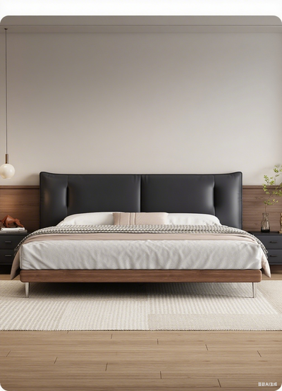 Top-Grain Leather Bed JUJM844