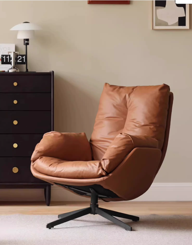 Genner Luxe Silicone Leather Swivel Leisure Chair Sofa