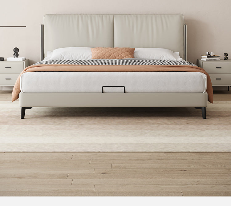 Top-Grain Leather Bed JUJMSM736