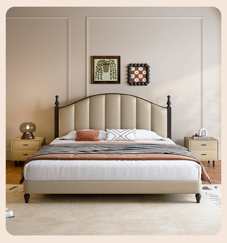 Top-Grain Leather Bed JUXLS008