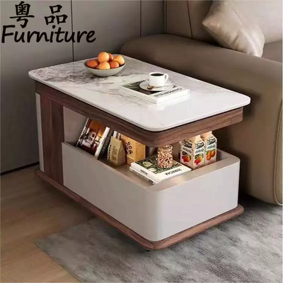 Convertible MDF Walnut Side Table JUPYSM